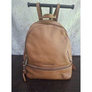 EUC Michael Kors Rhea Medium Pebbled Brown Leather Backpack-Excellent Condition!
